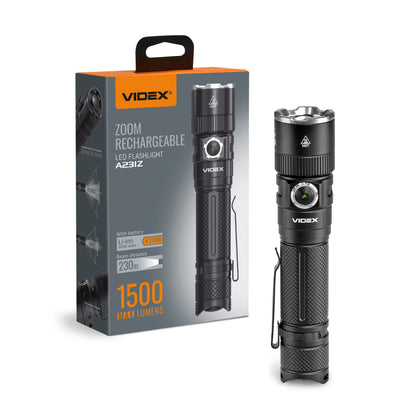 LED Portable Flashlight VIDEX VLF-A231Z 1500 Lm 5000K – official image 1