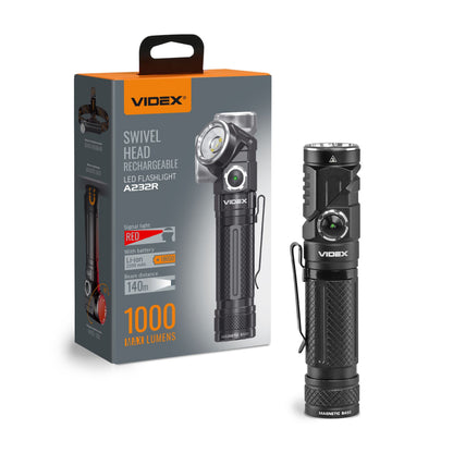 LED Portable Flashlight VIDEX VLF-A232R 1000 Lm 5000K – official image 1