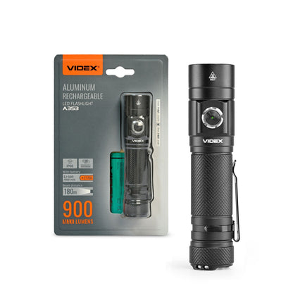 LED Portable Flashlight VIDEX VLF-A353 900 Lm 5000K – official image 1