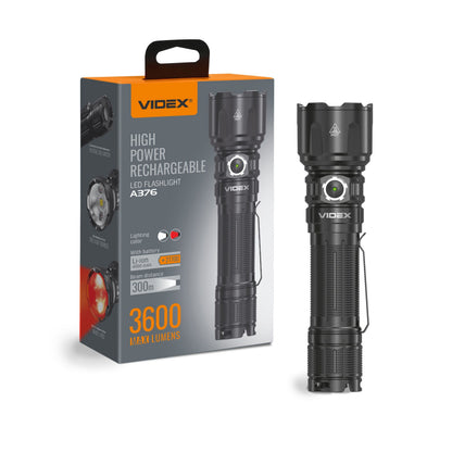 LED Portable Flashlight VIDEX VLF-A376 3600 Lm 5000K – official image 1