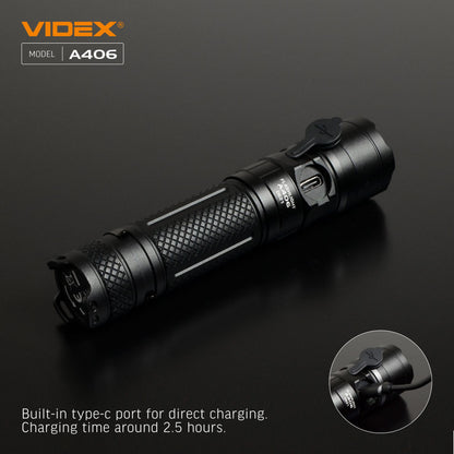 LED Portable Flashlight VIDEX VLF-A406 4000 Lm 6500K – official image 16