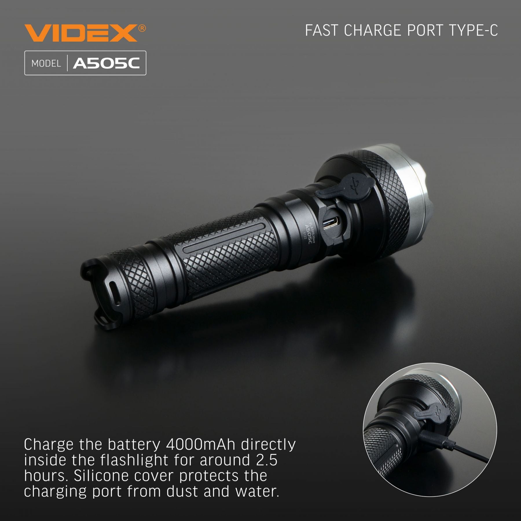 LED Portable Flashlight VIDEX VLF-A505C 5500 Lm 5000K – official image 19