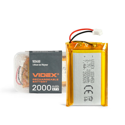 Rechargeable Battery VIDEX Li-pol VLF-B103450-20 2000 mAh – official image 1