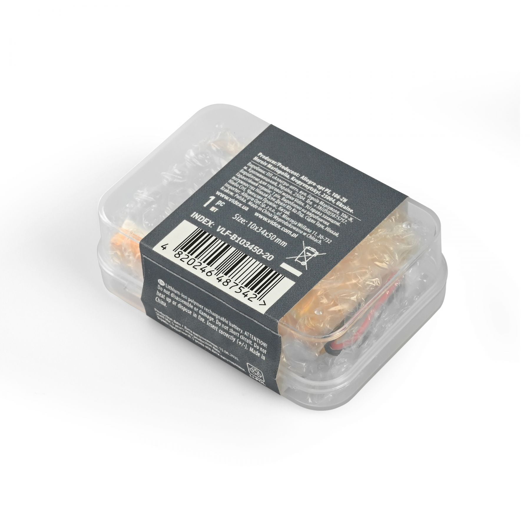 Rechargeable Battery VIDEX Li-pol VLF-B103450-20 2000 mAh – official image 2