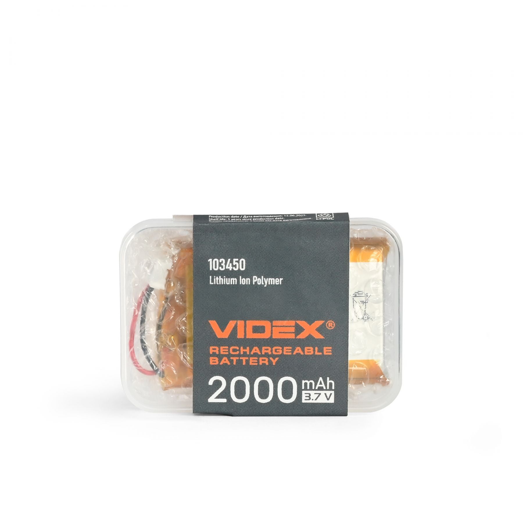 Rechargeable Battery VIDEX Li-pol VLF-B103450-20 2000 mAh – official image 7