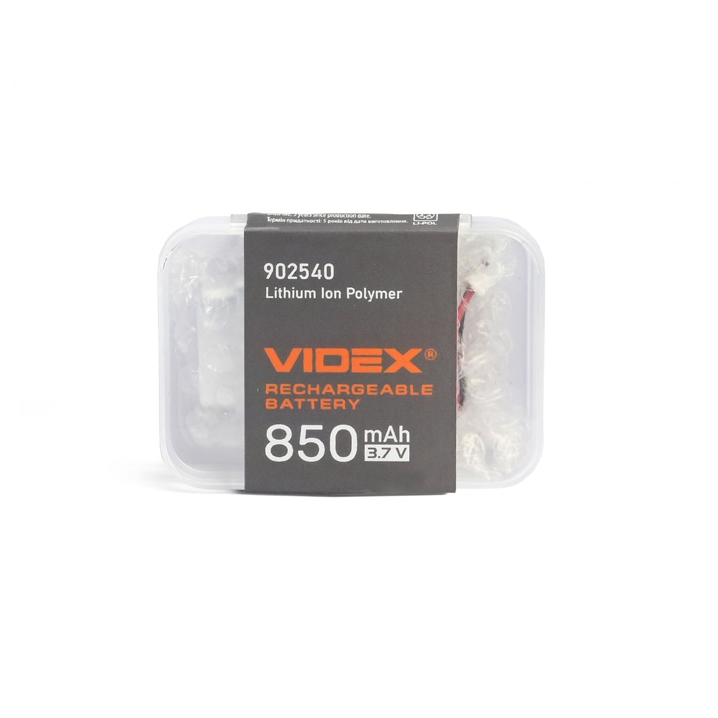 Rechargeable Battery VIDEX Li-pol VLF-B902540-85 850 mAh – official image 7