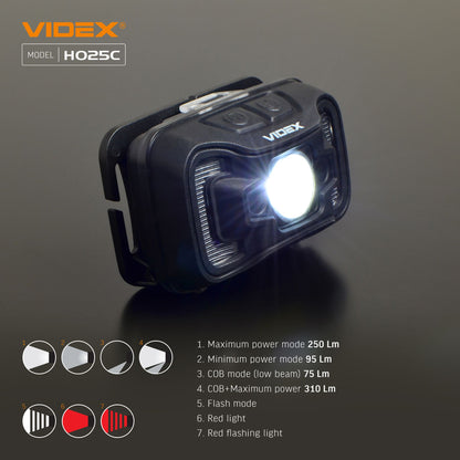 LED Headlamp VIDEX VLF-H025C 310 Lm 5000K – official image 25