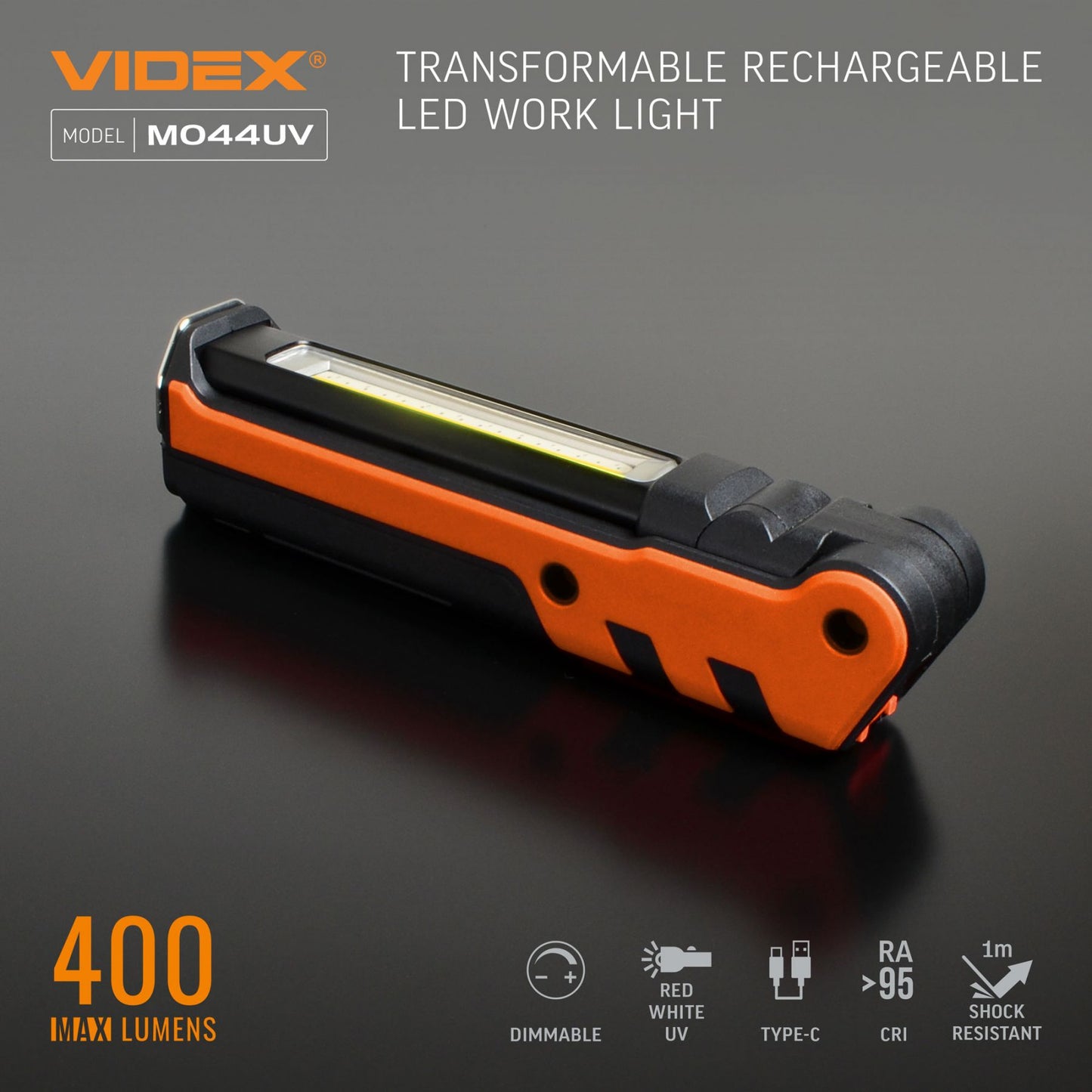 Multipurpose Rechargeable LED Flashlight VIDEX VLF-M044UV – official image 13