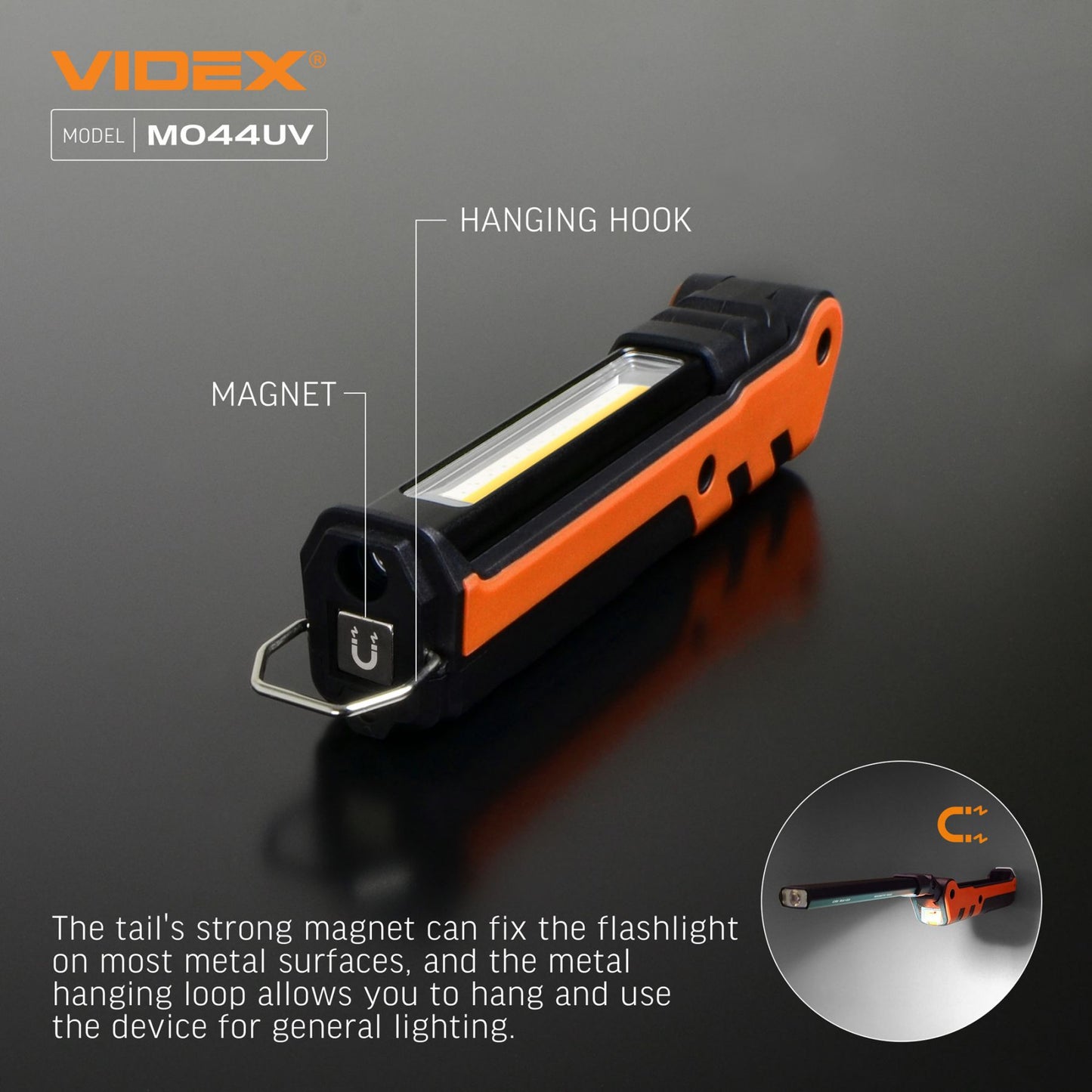 Multipurpose Rechargeable LED Flashlight VIDEX VLF-M044UV – official image 20